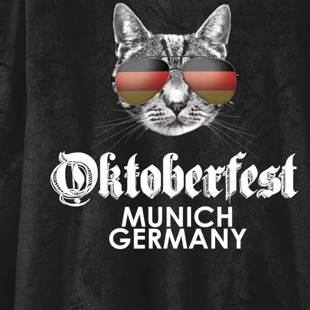 Oktoberfest Cat Munich Germany Hooded Wearable Blanket