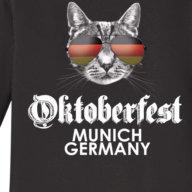 Oktoberfest Cat Munich Germany Baby Long Sleeve Bodysuit