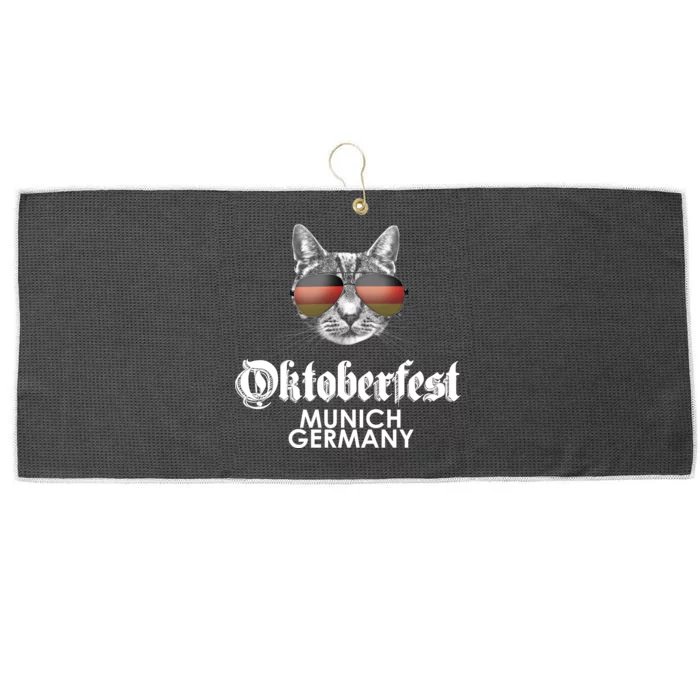 Oktoberfest Cat Munich Germany Large Microfiber Waffle Golf Towel