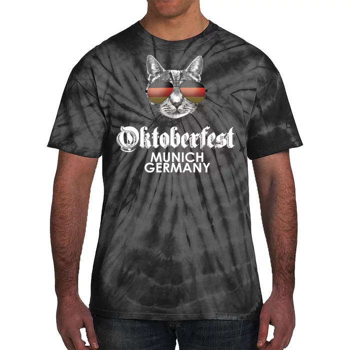 Oktoberfest Cat Munich Germany Tie-Dye T-Shirt