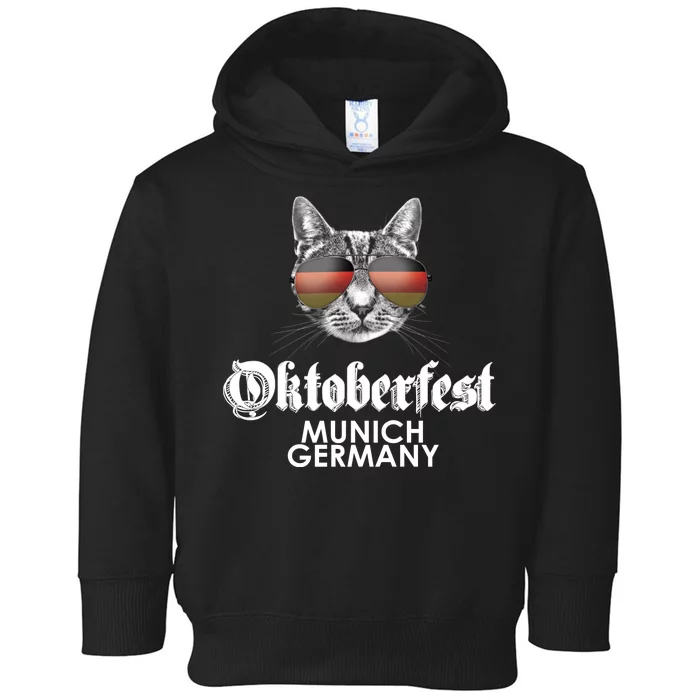 Oktoberfest Cat Munich Germany Toddler Hoodie