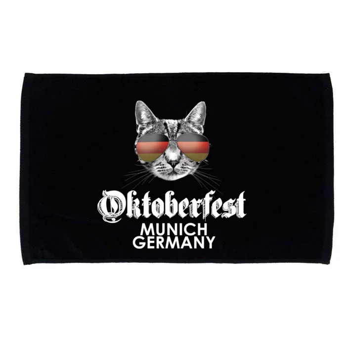 Oktoberfest Cat Munich Germany Microfiber Hand Towel