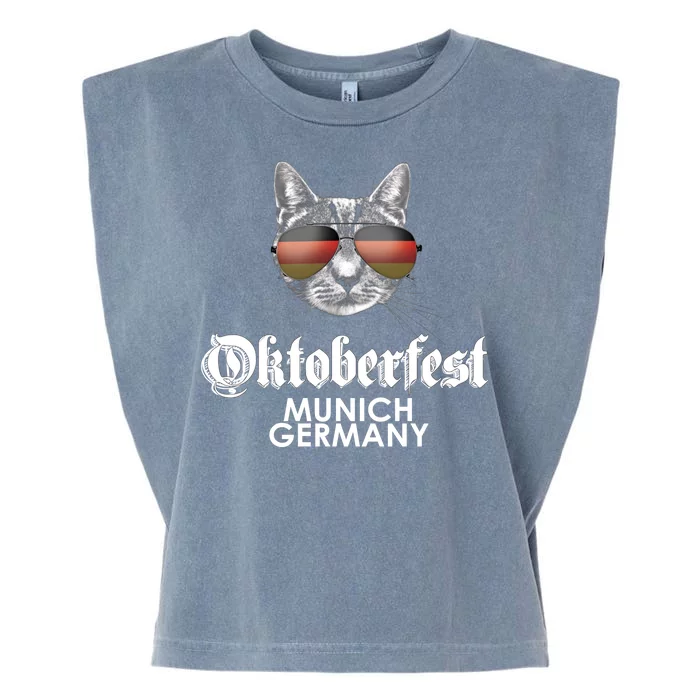 Oktoberfest Cat Munich Germany Garment-Dyed Women's Muscle Tee