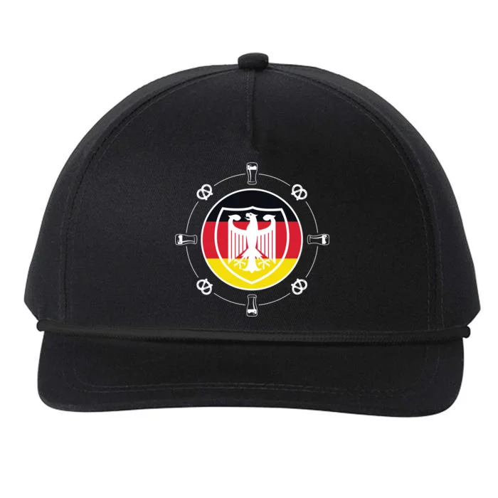 Oktoberfest Circle Eagle Flag Logo Snapback Five-Panel Rope Hat