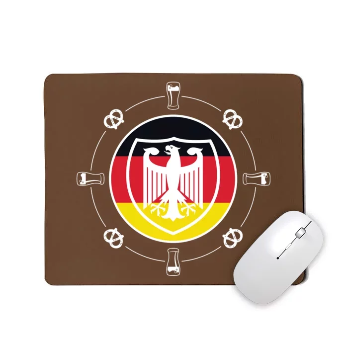 Oktoberfest Circle Eagle Flag Logo Mousepad