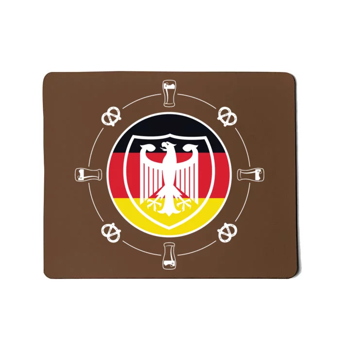 Oktoberfest Circle Eagle Flag Logo Mousepad