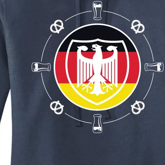 Oktoberfest Circle Eagle Flag Logo Women's Pullover Hoodie