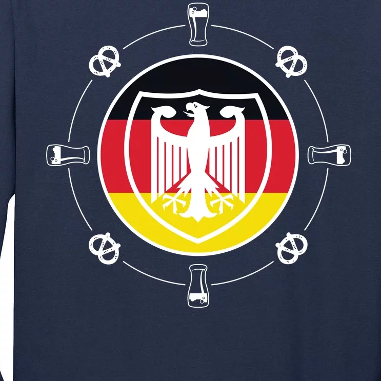 Oktoberfest Circle Eagle Flag Logo Tall Long Sleeve T-Shirt