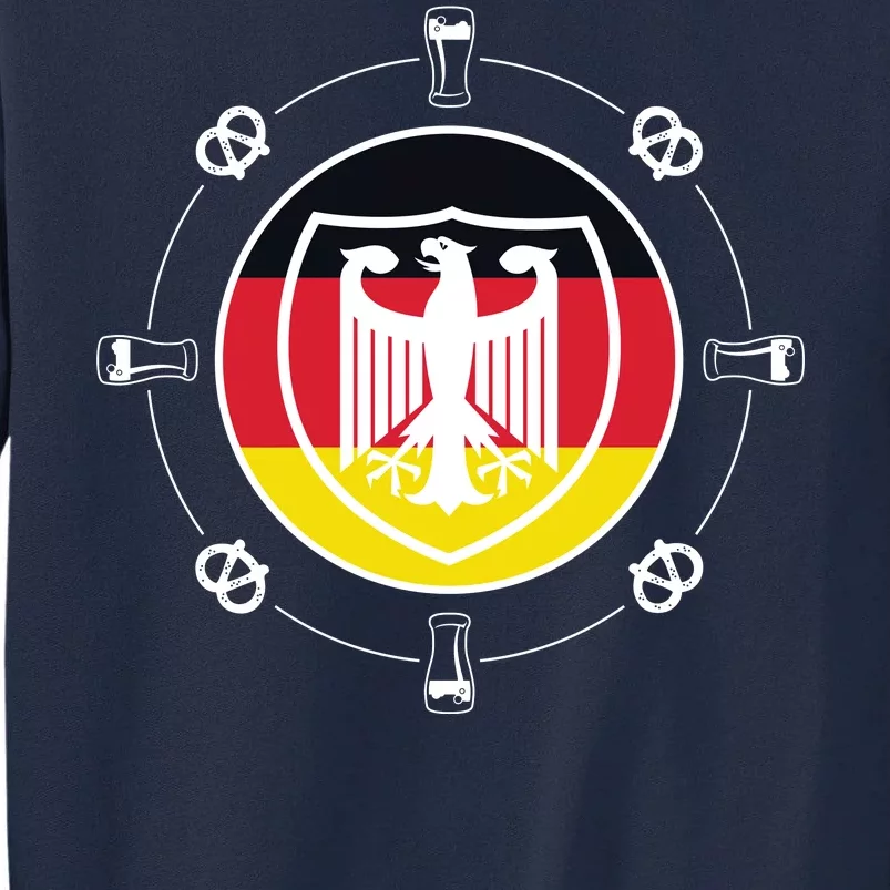 Oktoberfest Circle Eagle Flag Logo Tall Sweatshirt