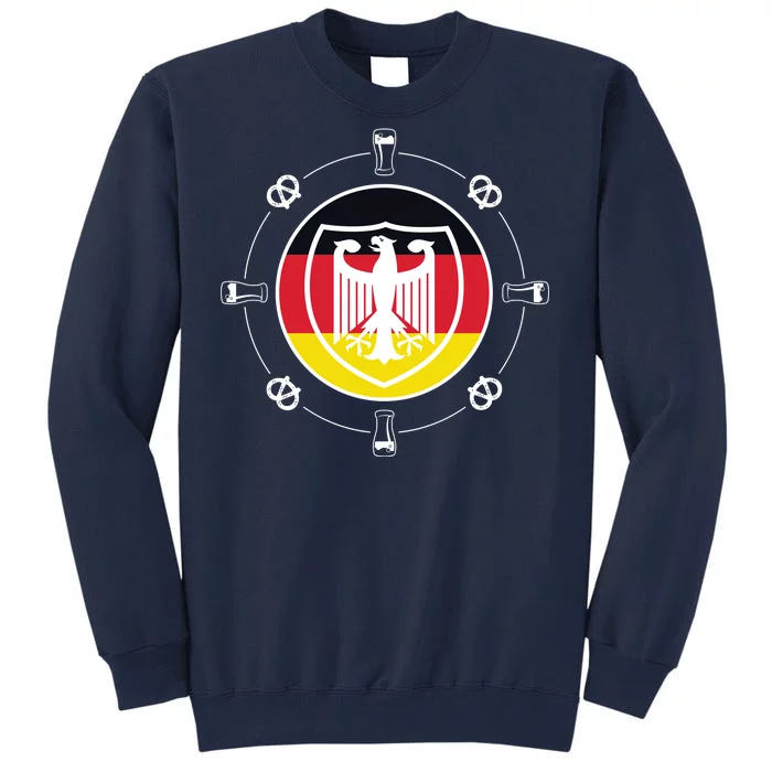 Oktoberfest Circle Eagle Flag Logo Tall Sweatshirt