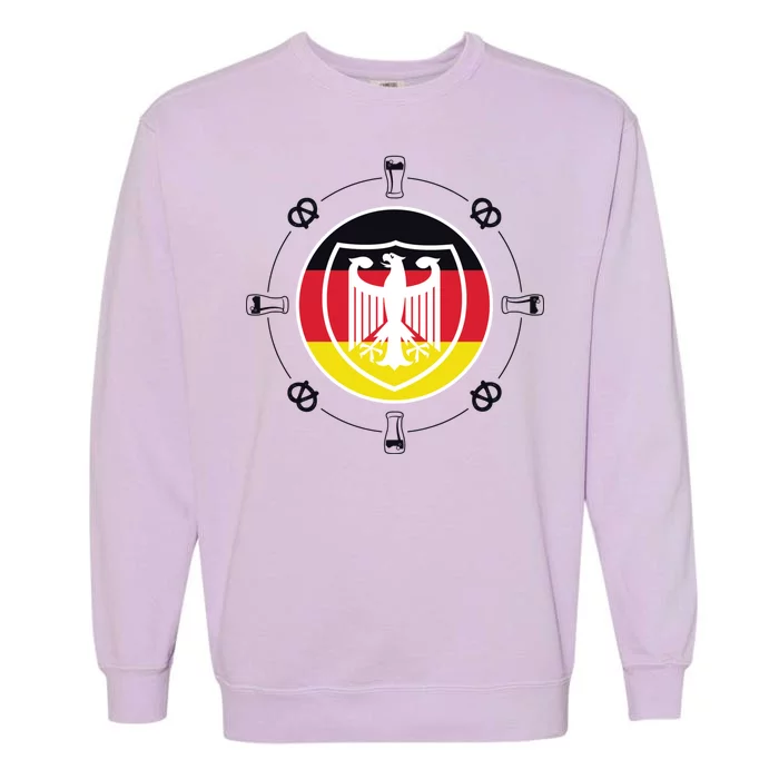 Oktoberfest Circle Eagle Flag Logo Garment-Dyed Sweatshirt