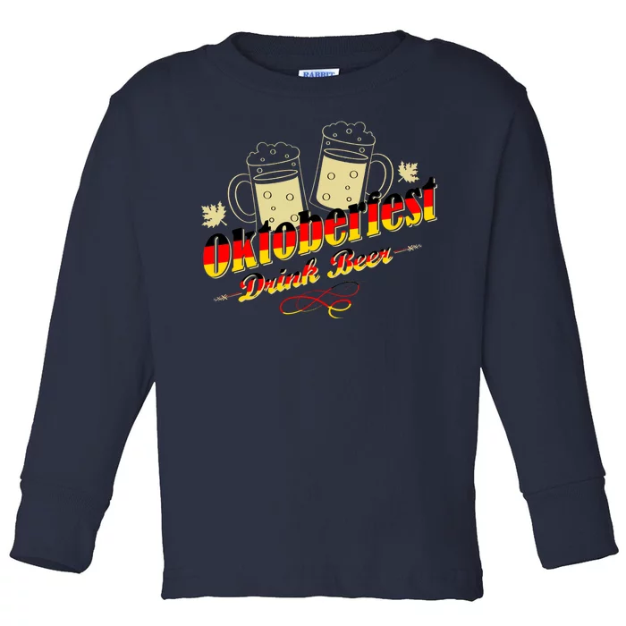 Oktoberfest Drink Beer Pitcher Germany Toddler Long Sleeve Shirt