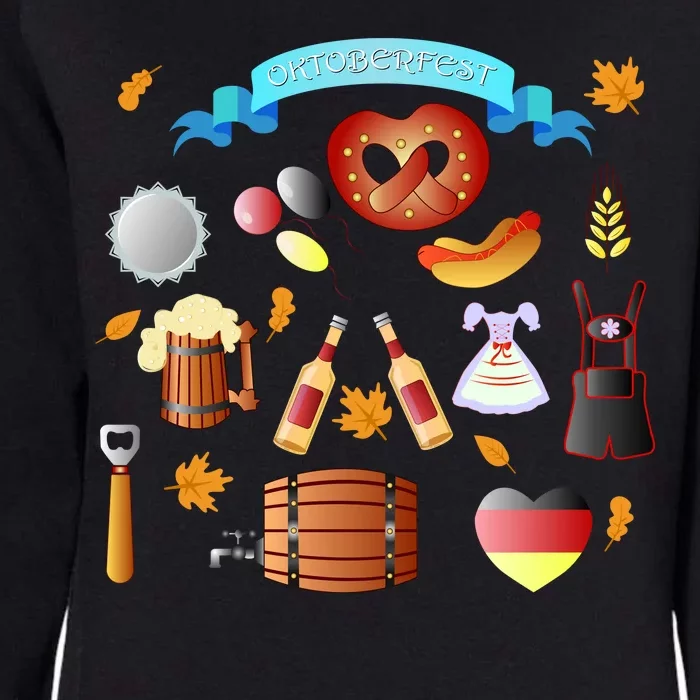 Oktoberfest Festive Mashup Beer Pretzel German Womens California Wash Sweatshirt