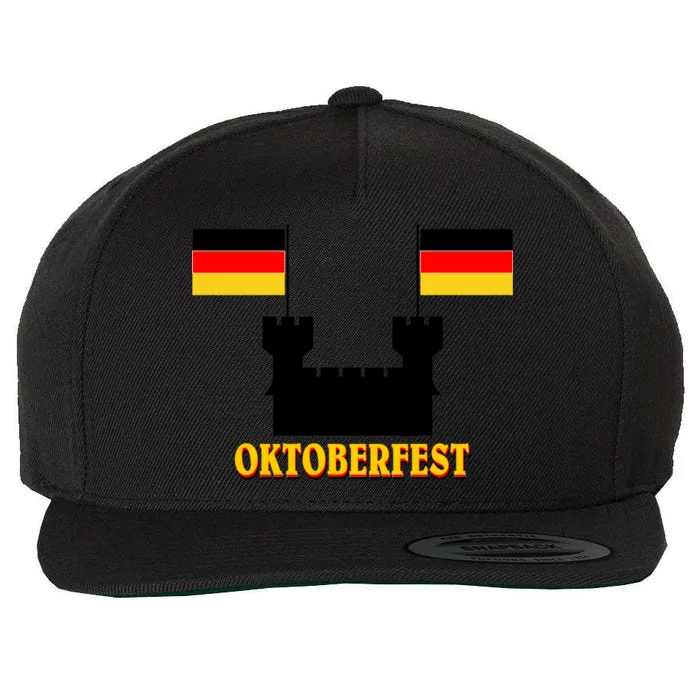 Oktoberfest German Flag Castle Wool Snapback Cap