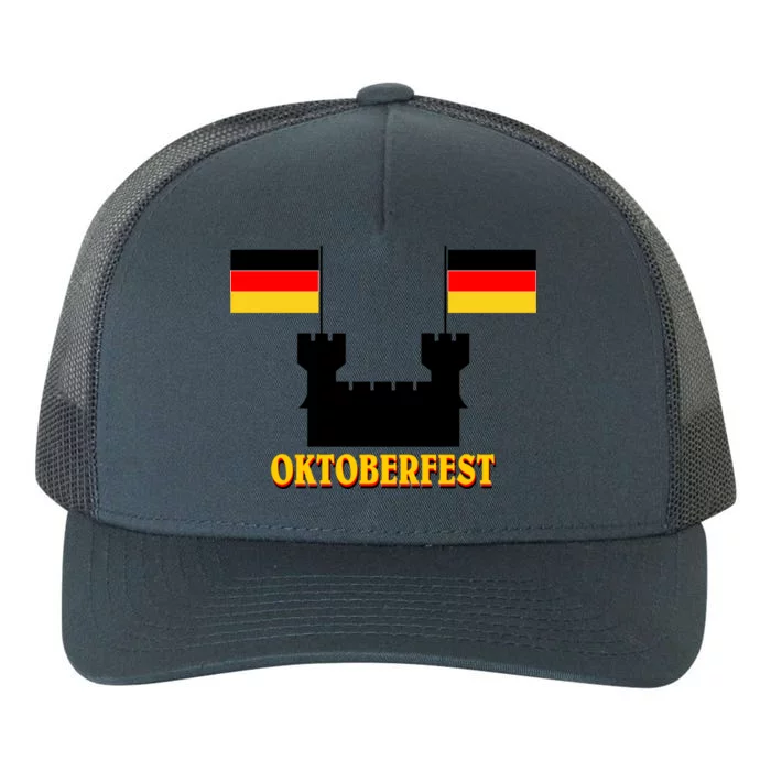 Oktoberfest German Flag Castle Yupoong Adult 5-Panel Trucker Hat