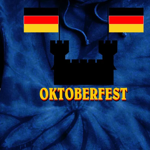 Oktoberfest German Flag Castle Tie Dye Hoodie