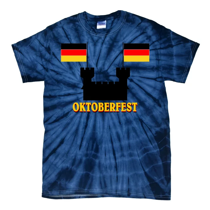 Oktoberfest German Flag Castle Tie-Dye T-Shirt