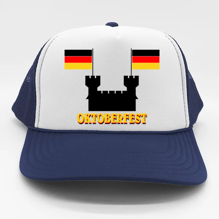 Oktoberfest German Flag Castle Trucker Hat