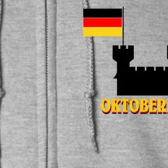 Oktoberfest German Flag Castle Full Zip Hoodie