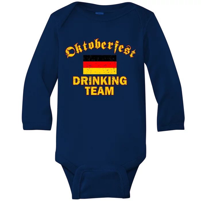 Oktoberfest Germany Drinking Team Baby Long Sleeve Bodysuit