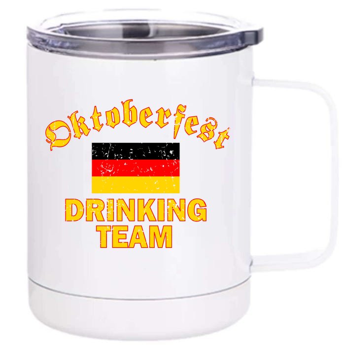 Oktoberfest Germany Drinking Team Front & Back 12oz Stainless Steel Tumbler Cup