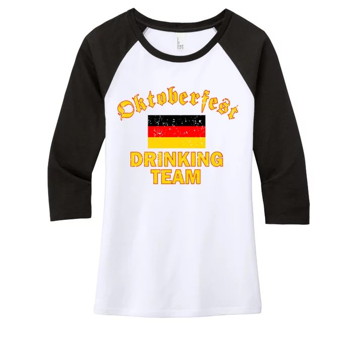 Oktoberfest Germany Drinking Team Women's Tri-Blend 3/4-Sleeve Raglan Shirt