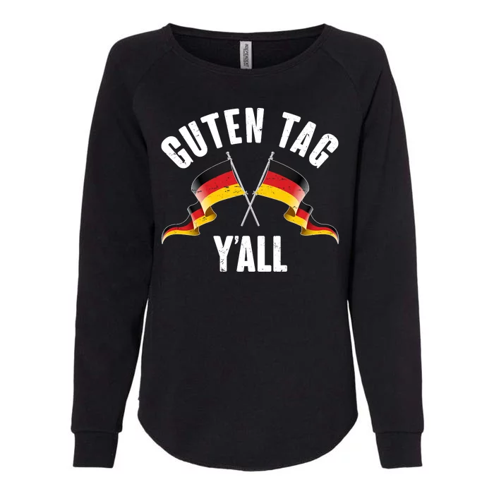 Oktoberfest Guten Tag Y'all German Flags Womens California Wash Sweatshirt