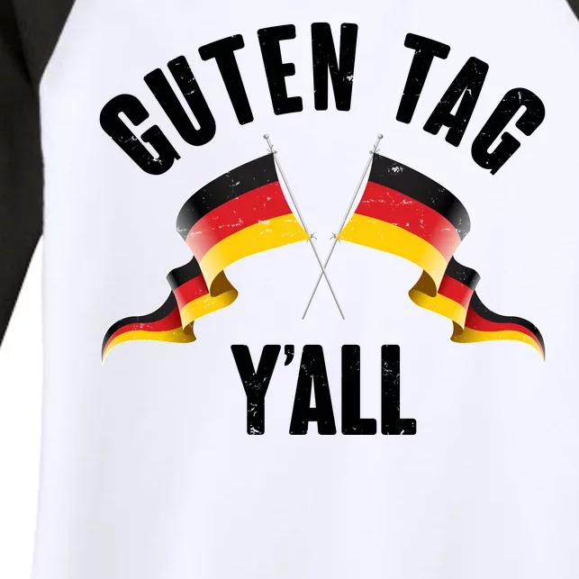 Oktoberfest Guten Tag Y'all German Flags Women's Tri-Blend 3/4-Sleeve Raglan Shirt