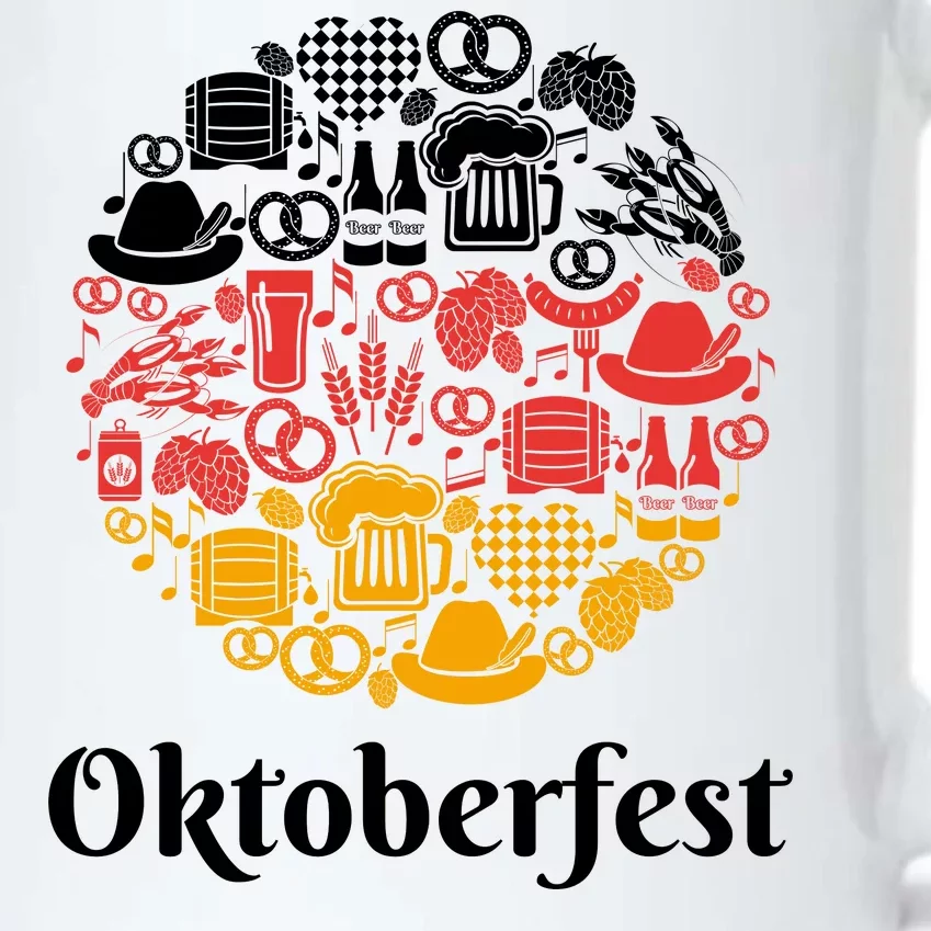 Oktoberfest Holiday Flag Mash Up Black Color Changing Mug