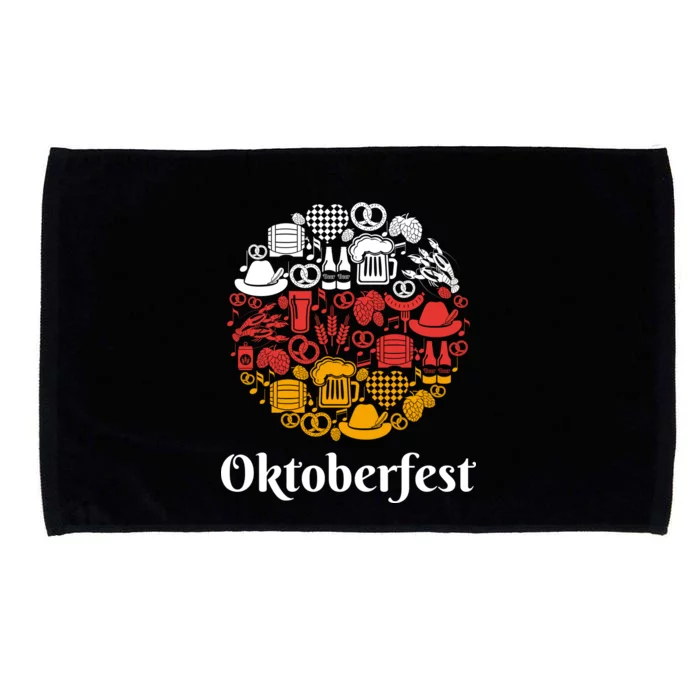 Oktoberfest Holiday Flag Mash Up Microfiber Hand Towel