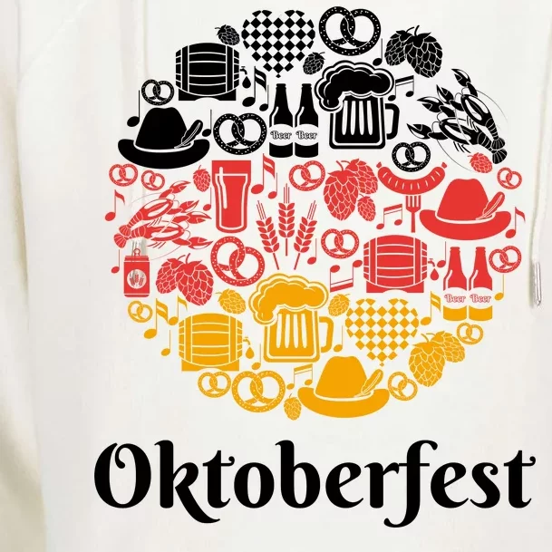 Oktoberfest Holiday Flag Mash Up Womens Funnel Neck Pullover Hood