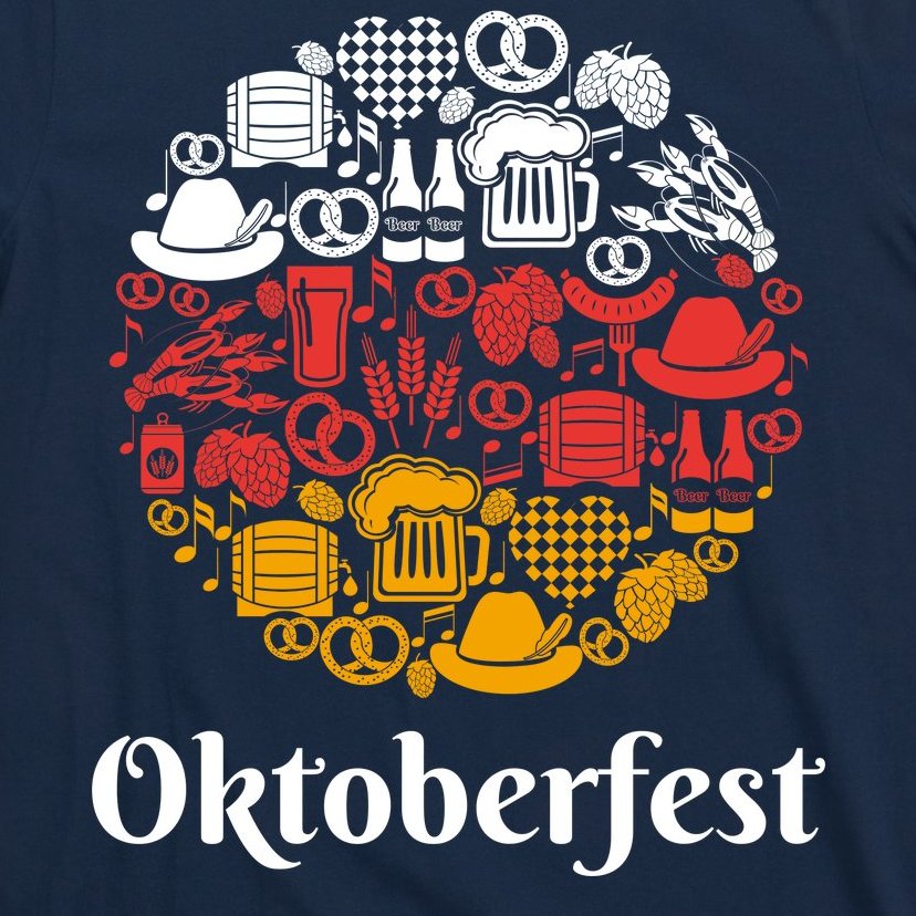 Oktoberfest Holiday Flag Mash Up T-Shirt