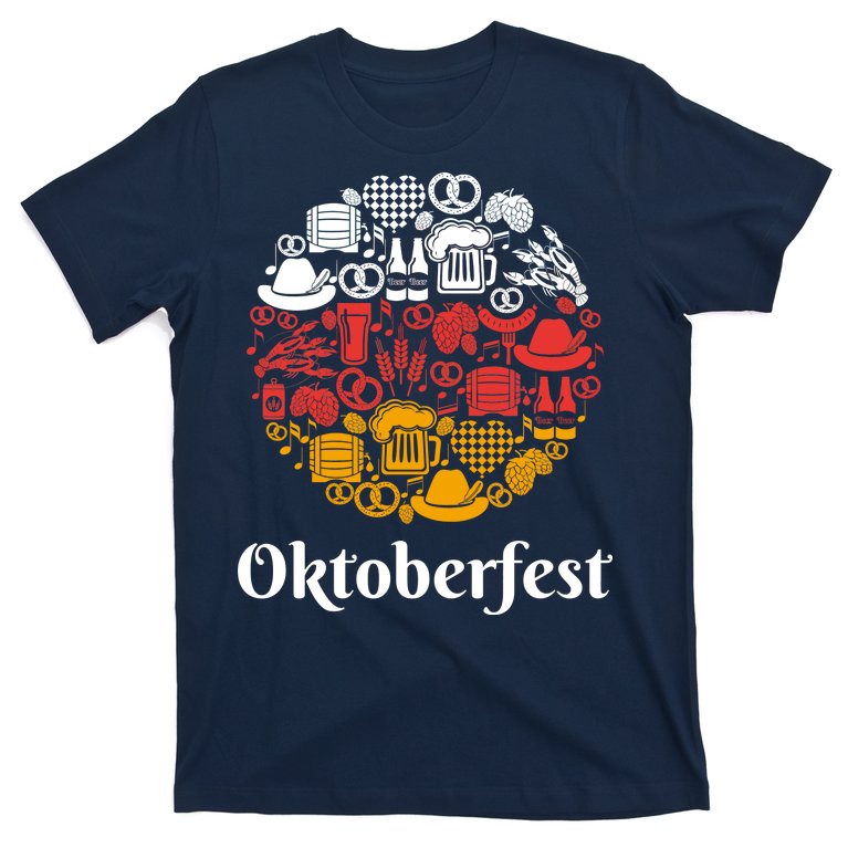 Oktoberfest Holiday Flag Mash Up T-Shirt