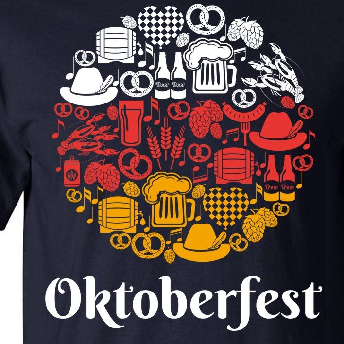 Oktoberfest Holiday Flag Mash Up Tall T-Shirt