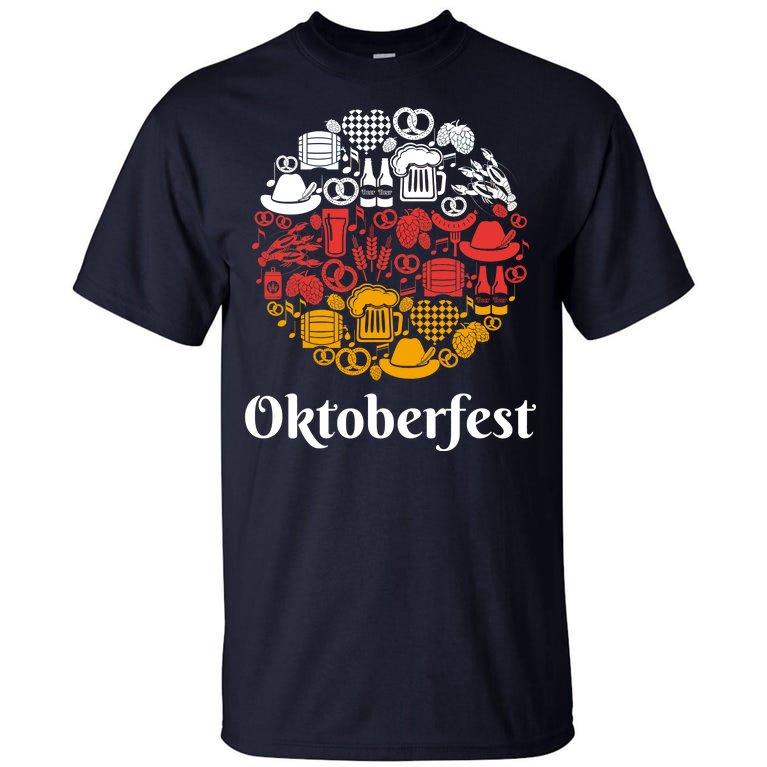Oktoberfest Holiday Flag Mash Up Tall T-Shirt