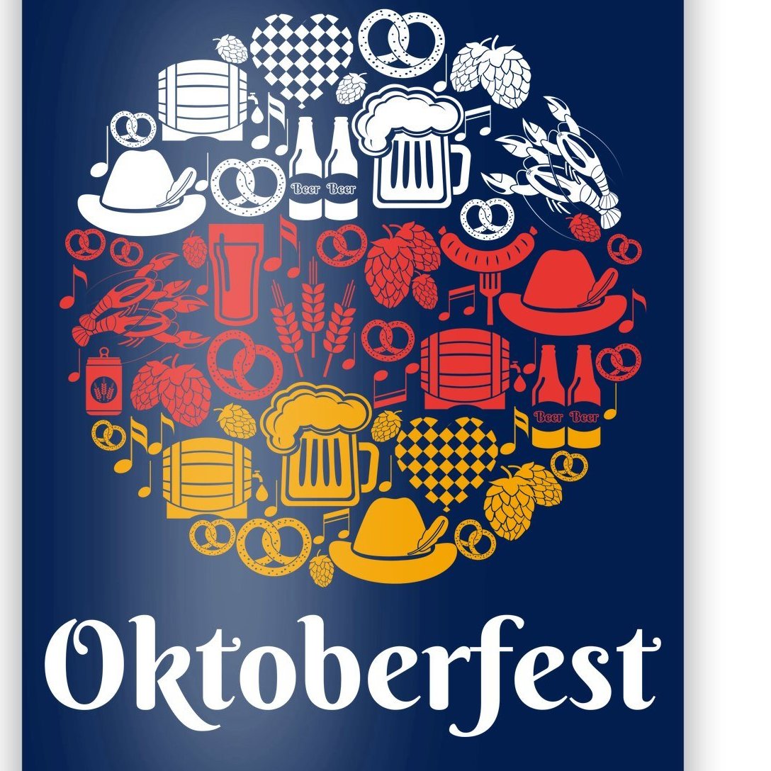 Oktoberfest Holiday Flag Mash Up Poster