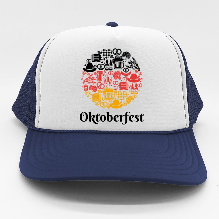 Oktoberfest Holiday Flag Mash Up Trucker Hat