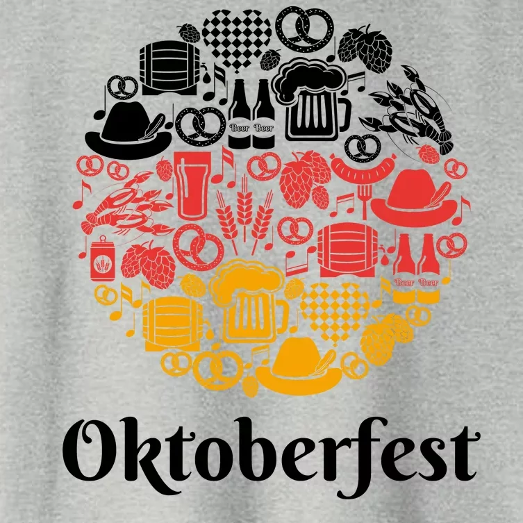 Oktoberfest Holiday Flag Mash Up Women's Crop Top Tee