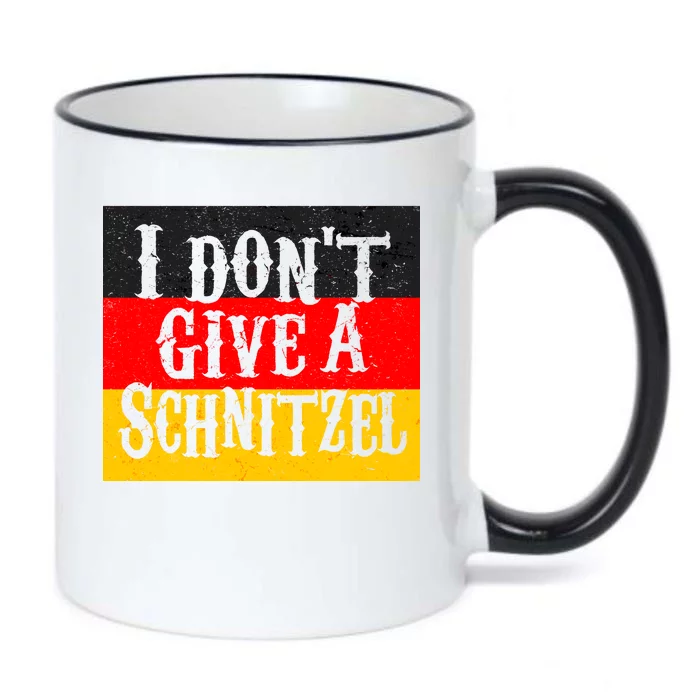 Oktoberfest I Don't Give A Schnitzel German Flag Black Color Changing Mug