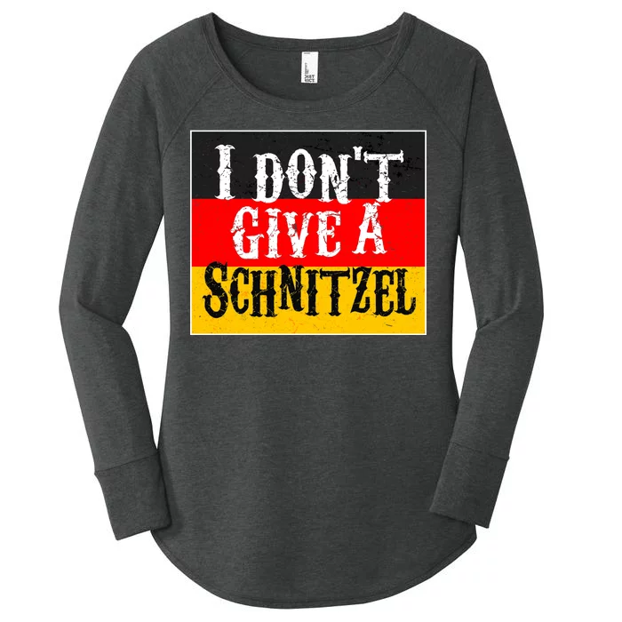 Oktoberfest I Don't Give A Schnitzel German Flag Women's Perfect Tri Tunic Long Sleeve Shirt