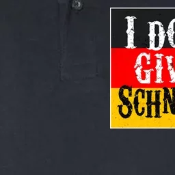 Oktoberfest I Don't Give A Schnitzel German Flag Softstyle Adult Sport Polo