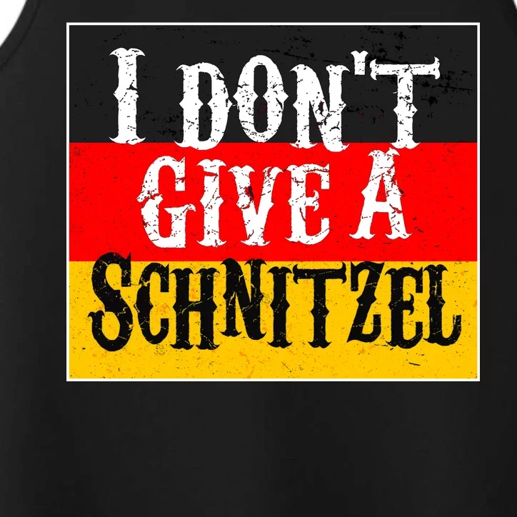 Oktoberfest I Don't Give A Schnitzel German Flag Performance Tank