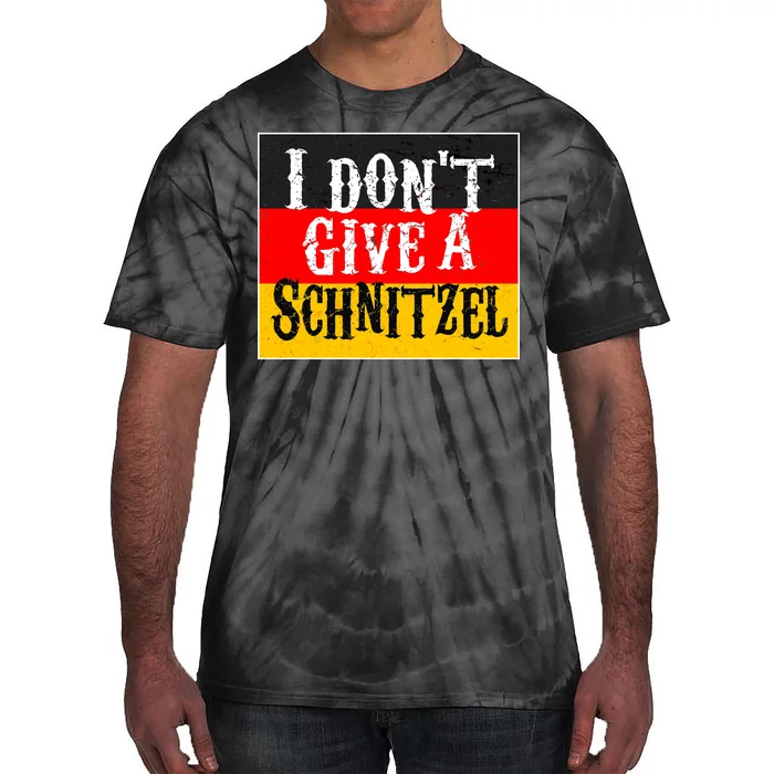 Oktoberfest I Don't Give A Schnitzel German Flag Tie-Dye T-Shirt