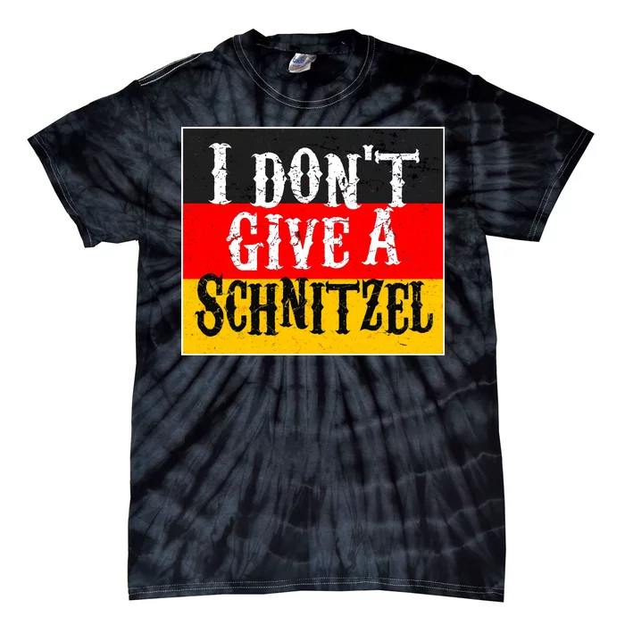 Oktoberfest I Don't Give A Schnitzel German Flag Tie-Dye T-Shirt