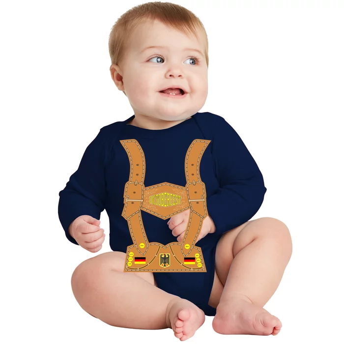 Oktoberfest lederhosen Costume Baby Long Sleeve Bodysuit