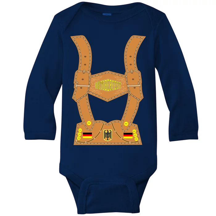 Oktoberfest lederhosen Costume Baby Long Sleeve Bodysuit