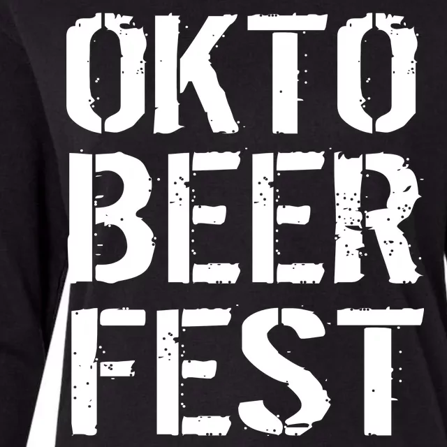 Oktoberfest Okto Beer Fest Logo Womens Cotton Relaxed Long Sleeve T-Shirt