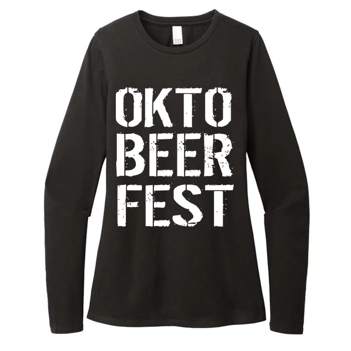 Oktoberfest Okto Beer Fest Logo Womens CVC Long Sleeve Shirt