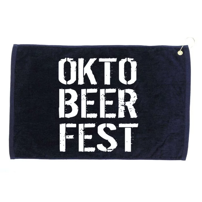 Oktoberfest Okto Beer Fest Logo Grommeted Golf Towel