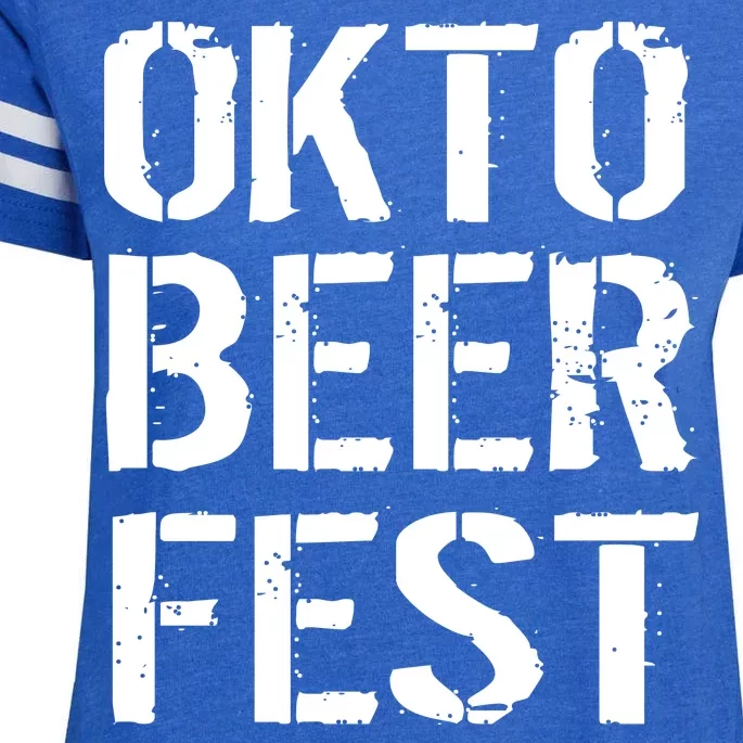 Oktoberfest Okto Beer Fest Logo Enza Ladies Jersey Football T-Shirt